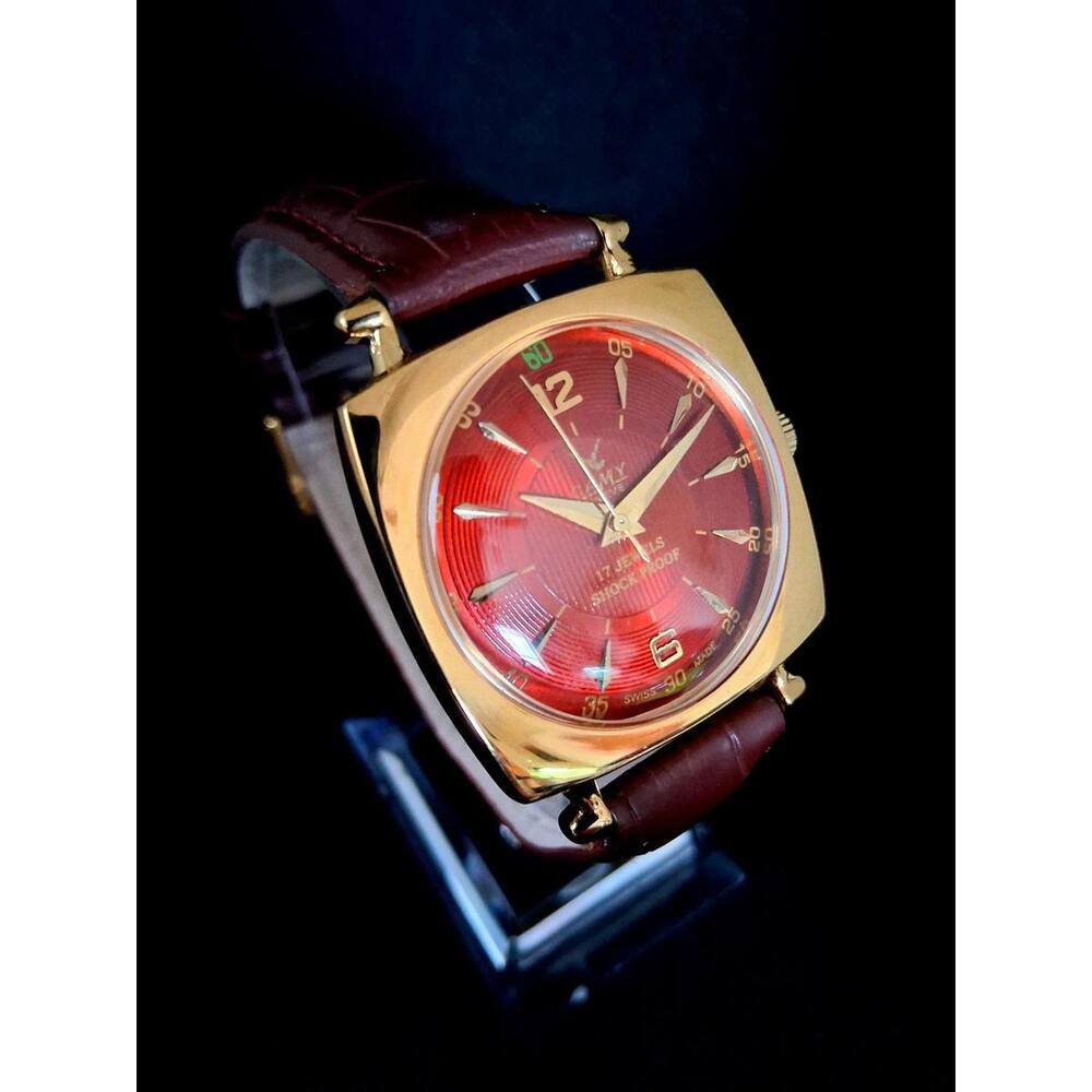 Vintage Camy Men's‎ Leather Mechanical Watch RARE